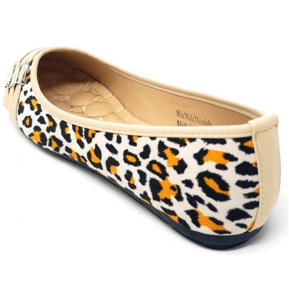 Women's Slip On Ballerina Flats, B-2869, Beige, Size 9 - Picture 4 of 5